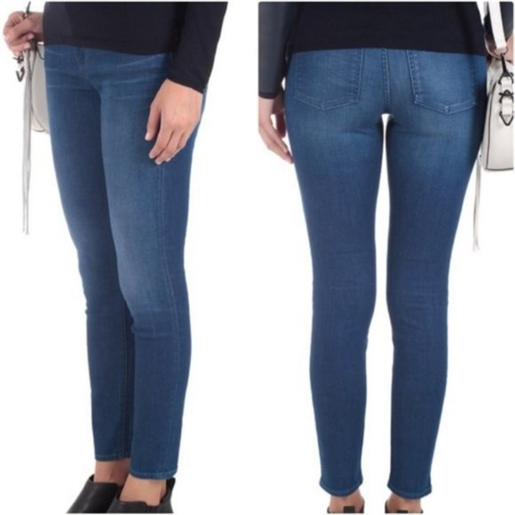 Acne Studios Skin 5 Ocean Skinny Slim Denim Jeans Mid High Rise Waisted Long 29 - Picture 9 of 10